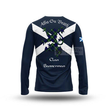 Bannerman Tartan Lion Rampant Long Sleeve T-Shirt Proudly Display Your Heritage with Alba Gu Brath and Clan Name - Tartan Vibes Clothing
