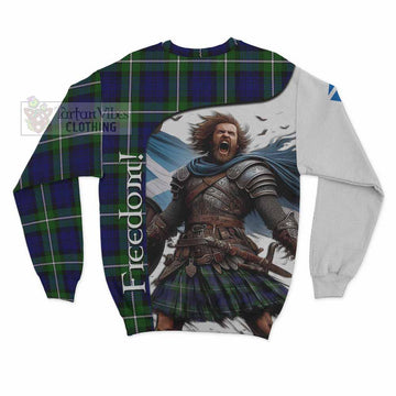 Bannerman Crest Tartan Sweatshirt Inspired by the Freedom of Scottish Warrior - Tartan Vibes Clothing