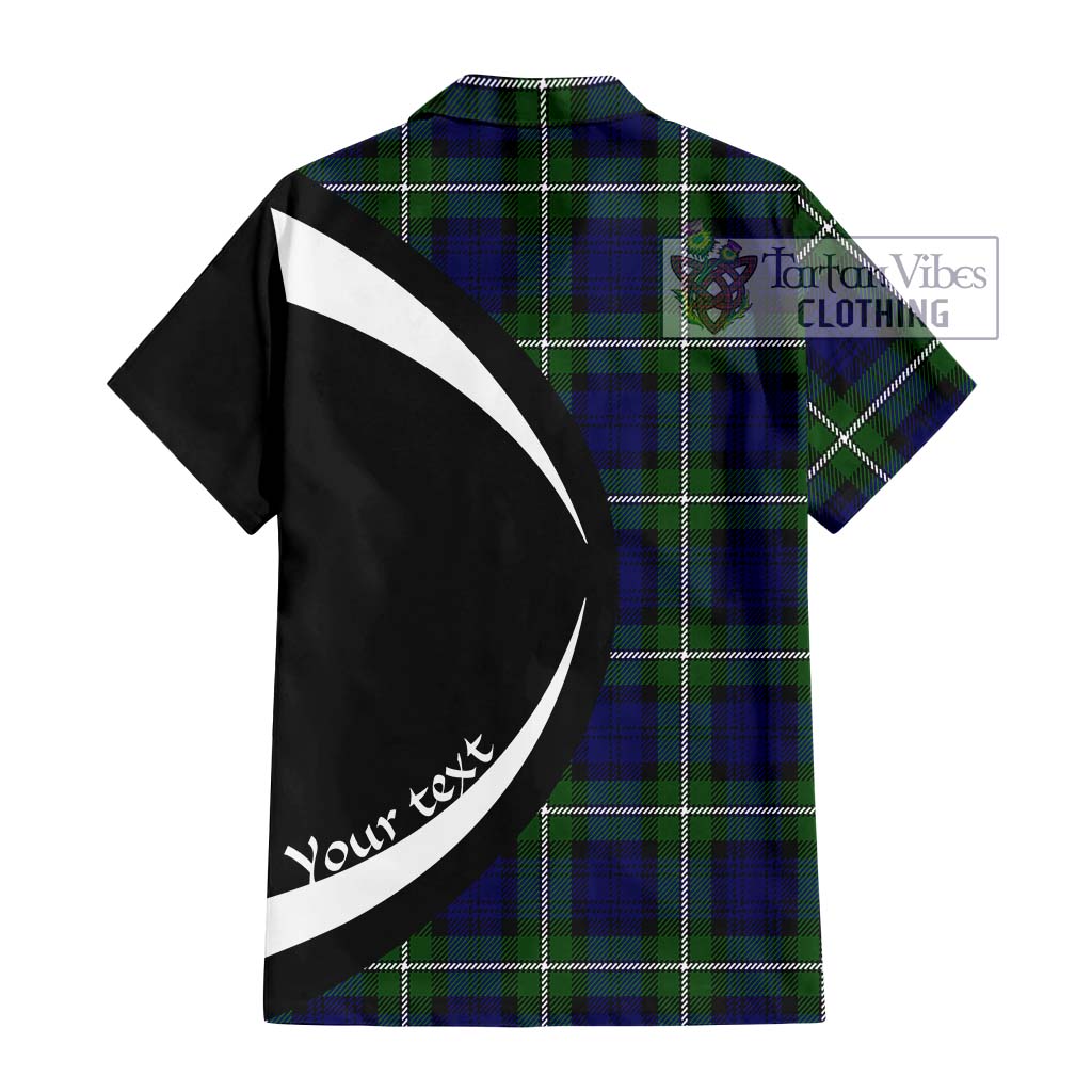 Bannerman Tartan Hawaiian Shirt with Family Crest Circle Style - Tartan Vibes Clothing