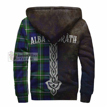 Bannerman Tartan Family Crest Sherpa Hoodie Alba Gu Brath Be Brave Lion Ancient Style - Tartan Vibes Clothing