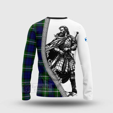 Bannerman Tartan Clan Crest Long Sleeve T-Shirt with Highlander Warrior Celtic Style - Tartan Vibes Clothing