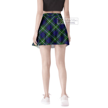 Bannerman Tartan Women's Plated Mini Skirt Cross Style