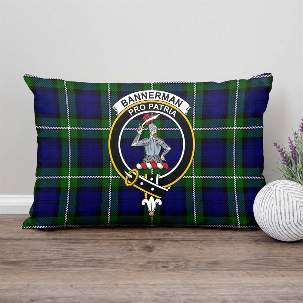 Bannerman Tartan Pillow Cover with Family Crest - Tartan Vibes Clothing