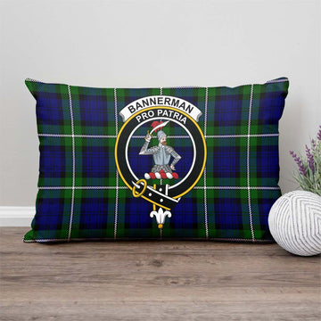 Bannerman Tartan Pillow Cover with Family Crest - Tartan Vibes Clothing