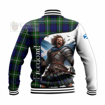 Bannerman Crest Tartan Baseball Jacket Inspired by the Freedom of Scottish Warrior - Tartan Vibes Clothing