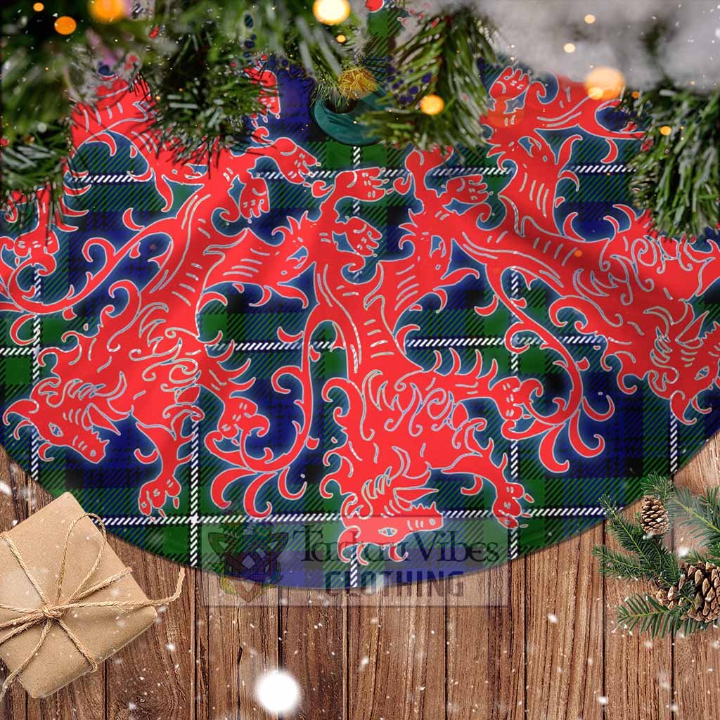 Bannerman Tartan Christmas Tree Skirt Lion Rampant Style - Tartan Vibes Clothing