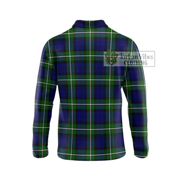 Bannerman Tartan Long Sleeve Polo Shirt with Family Crest DNA In Me Style - Tartan Vibes Clothing