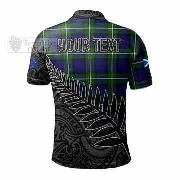 Bannerman Crest Tartan Polo Shirt with New Zealand Silver Fern Half Style - Tartan Vibes Clothing