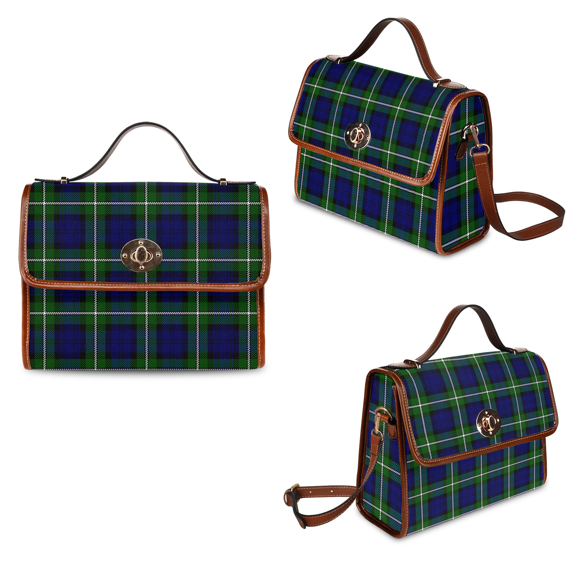 Bannerman Tartan Leather Strap Waterproof Canvas Bag - Tartanvibesclothing