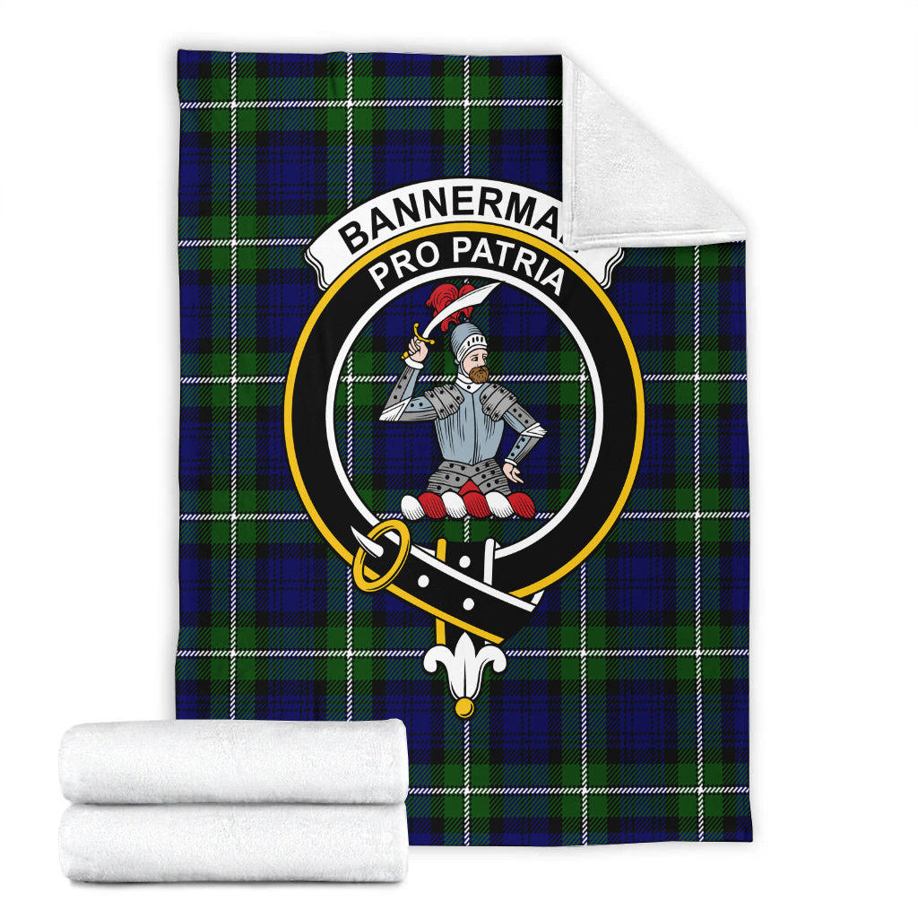 Bannerman Tartan Blanket with Family Crest - Tartan Vibes Clothing