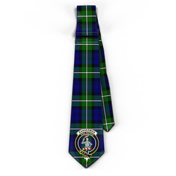 Bannerman Tartan Classic Necktie with Family Crest