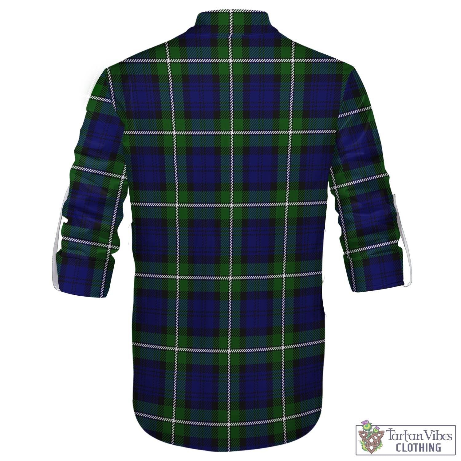 Tartan Vibes Clothing Bannerman Tartan Men's Scottish Traditional Jacobite Ghillie Kilt Shirt with Family Crest