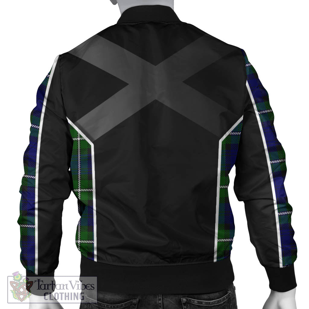 Bannerman Tartan Bomber Jacket with Family Crest and Scottish Thistle Vibes Sport Style - Tartan Vibes Clothing
