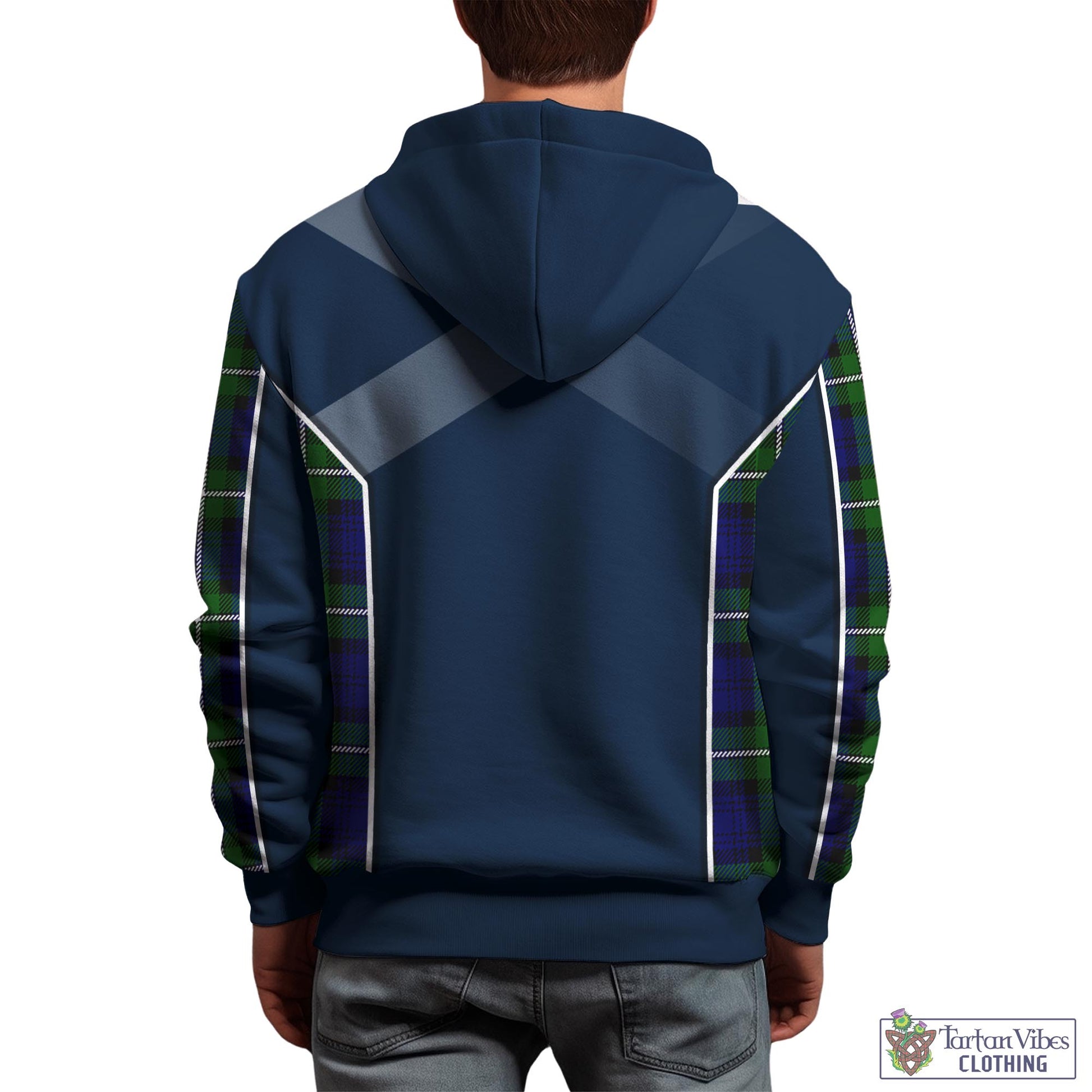 Tartan Vibes Clothing Bannerman Tartan Hoodie with Family Crest and Lion Rampant Vibes Sport Style