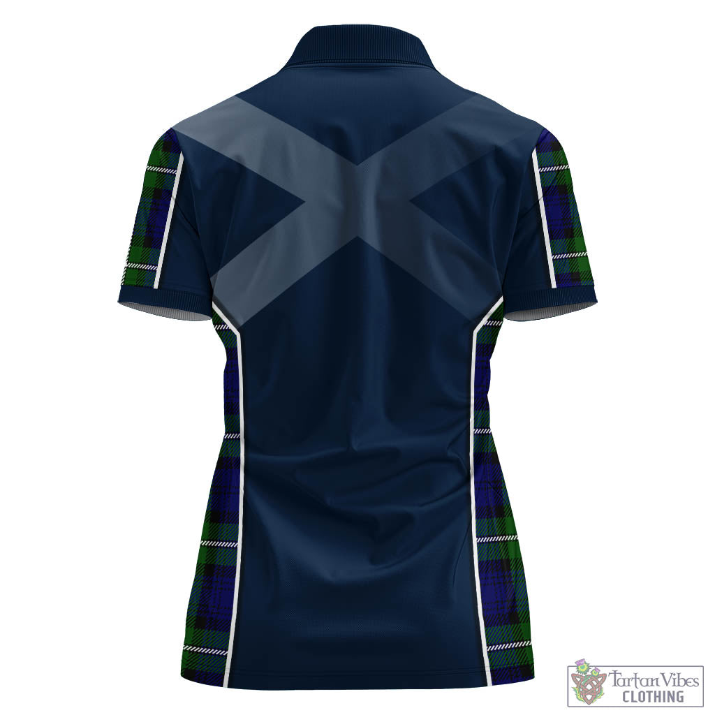 Tartan Vibes Clothing Bannerman Tartan Women's Polo Shirt with Family Crest and Lion Rampant Vibes Sport Style
