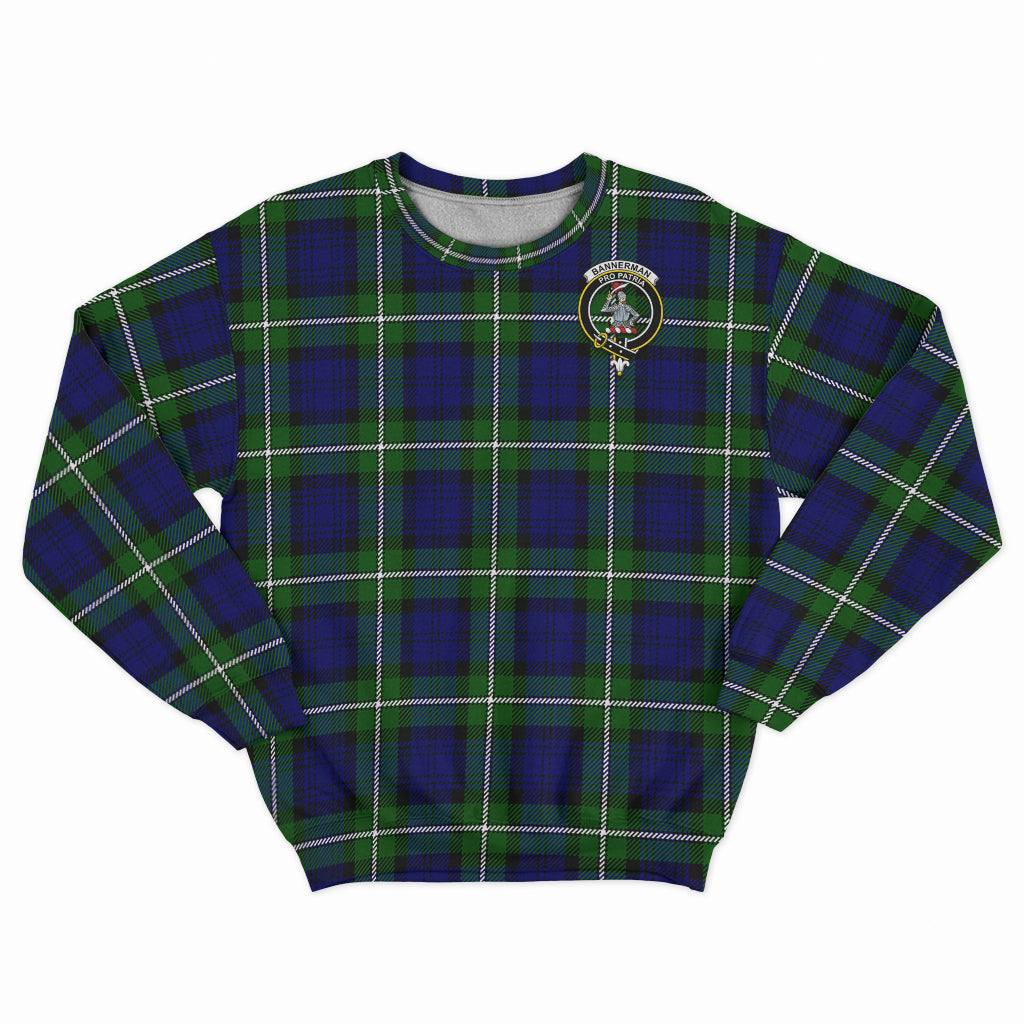 Bannerman Tartan Sweatshirt with Family Crest - Tartan Vibes Clothing