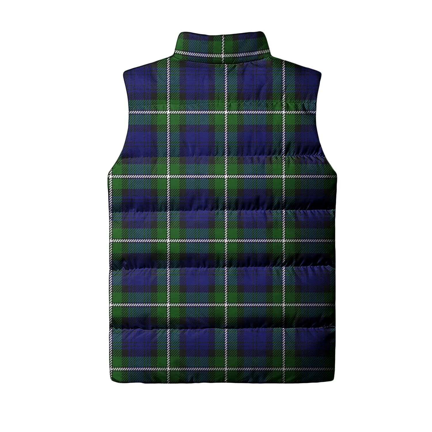 Bannerman Tartan Sleeveless Puffer Jacket with Family Crest - Tartan Vibes Clothing