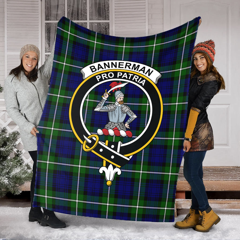 Bannerman Tartan Blanket with Family Crest - Tartan Vibes Clothing
