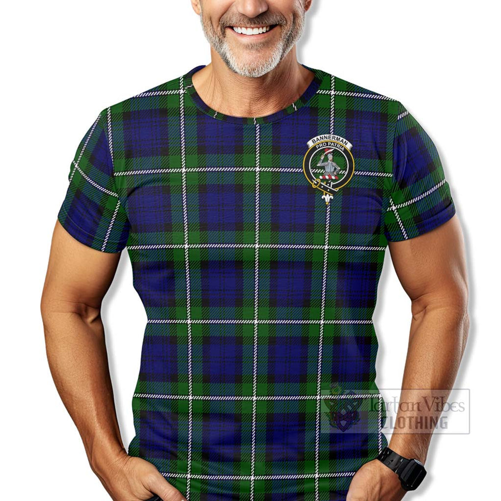 Bannerman Tartan T-Shirt with Family Crest Celtic Skull Style - Tartan Vibes Clothing
