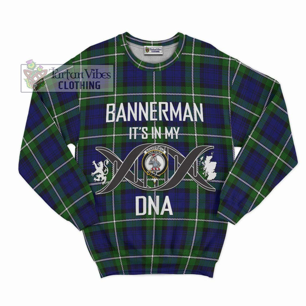 Bannerman Tartan Sweatshirt with Family Crest DNA In Me Style - Tartan Vibes Clothing