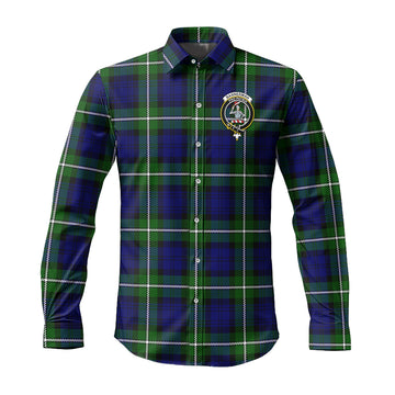 Bannerman Tartan Long Sleeve Button Up Shirt with Family Crest Men's Shirt - Tartan Vibes Clothing
