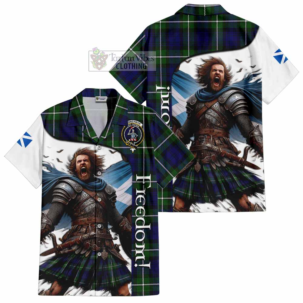 Bannerman Crest Tartan Hawaiian Shirt Inspired by the Freedom of Scottish Warrior - Tartan Vibes Clothing