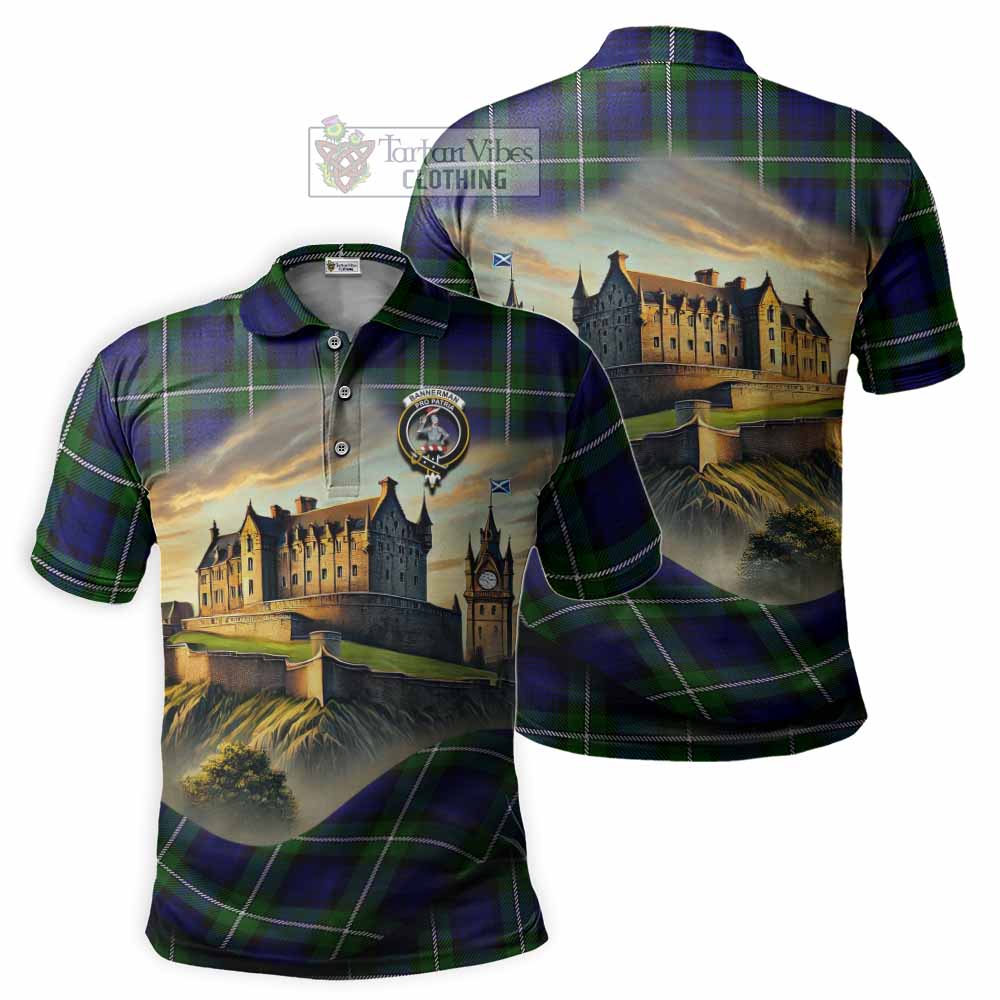 Tartan Vibes Clothing Bannerman Tartan Family Crest Polo Shirt with Scottish Ancient Castle Stype