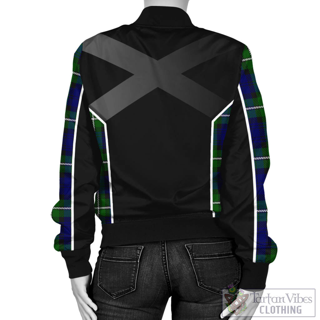 Bannerman Tartan Bomber Jacket with Family Crest and Scottish Thistle Vibes Sport Style - Tartan Vibes Clothing