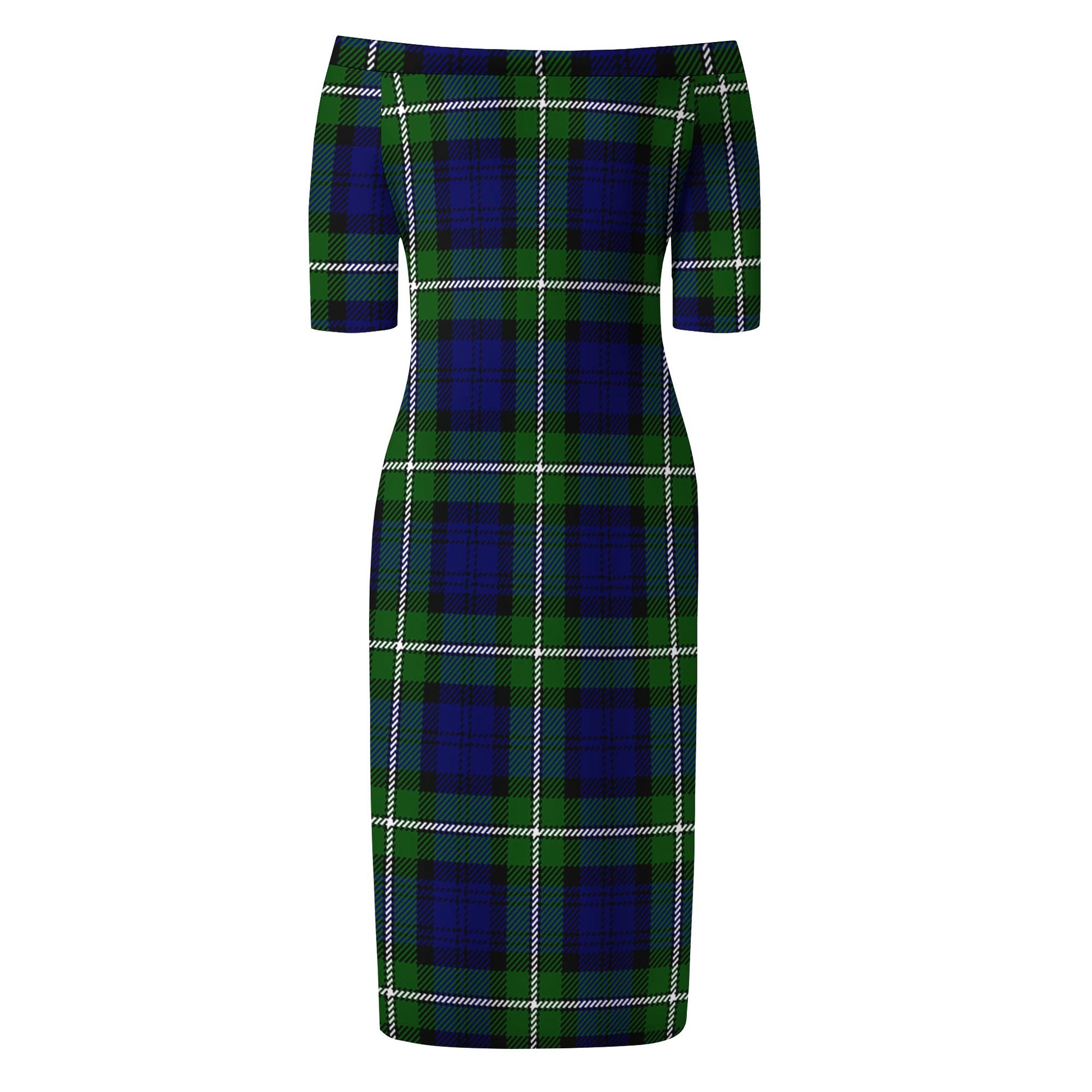 Bannerman Tartan Off Shoulder Lady Dress - Tartan Vibes Clothing