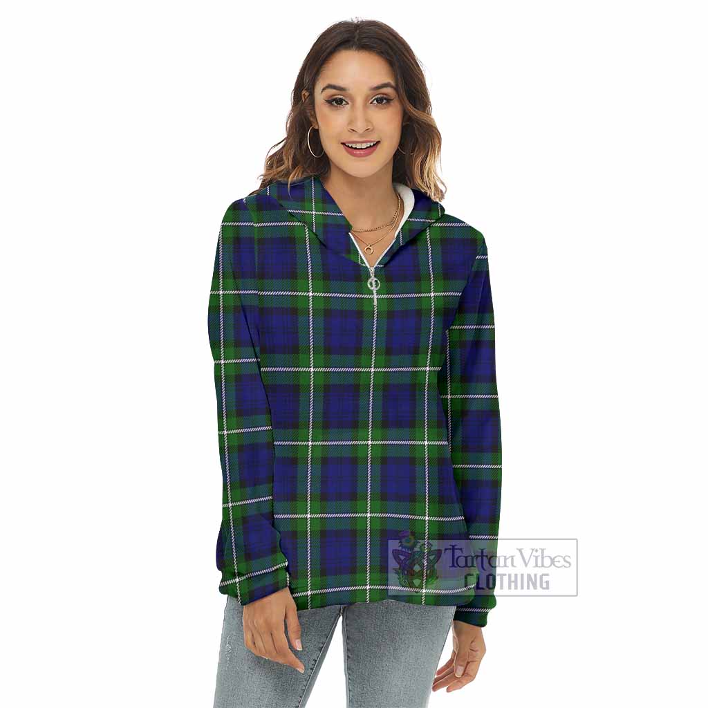 Bannerman Tartan Women's Borg Fleece Hoodie with Half Zip - Tartan Vibes Clothing