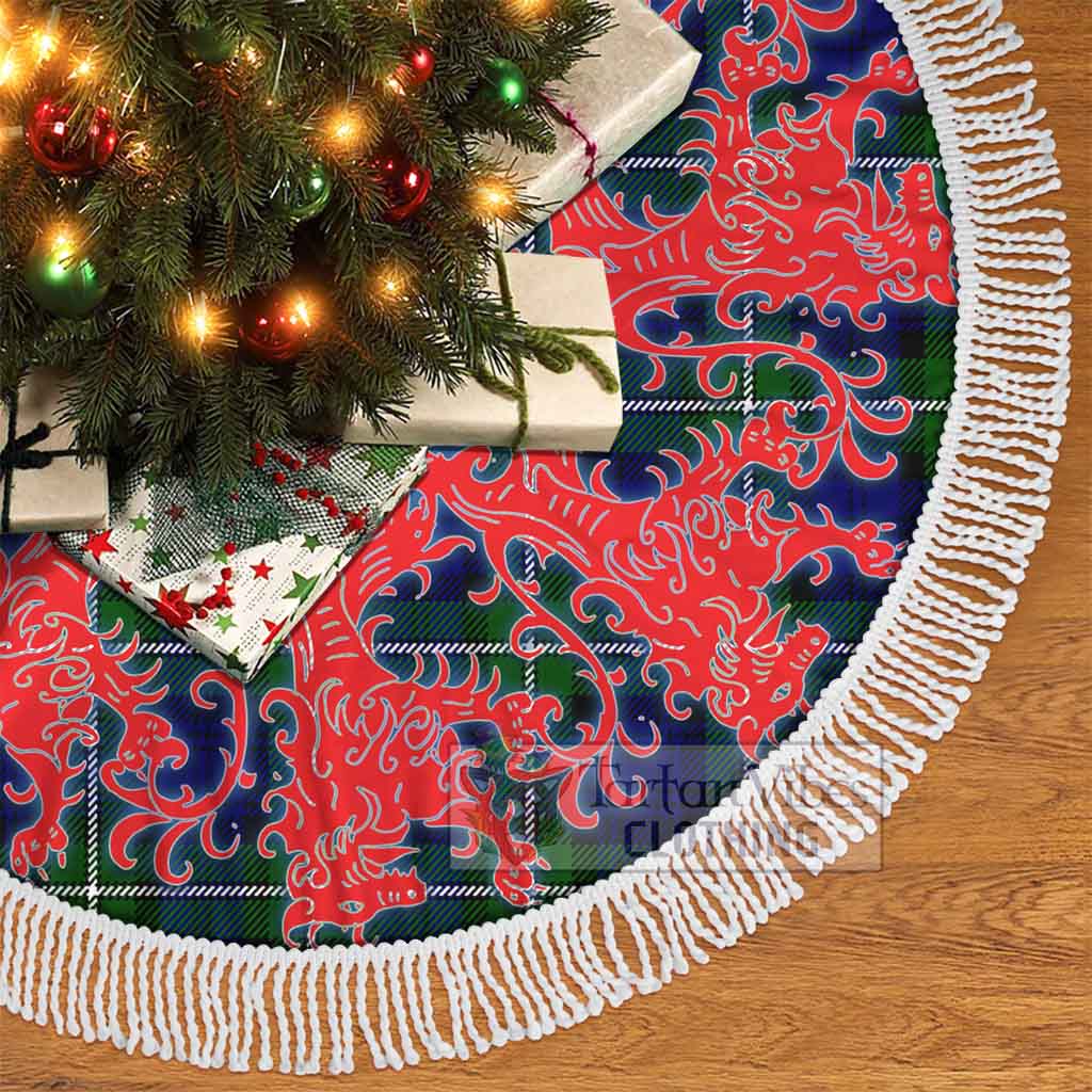 Bannerman Tartan Christmas Tree Skirt Lion Rampant Style - Tartan Vibes Clothing