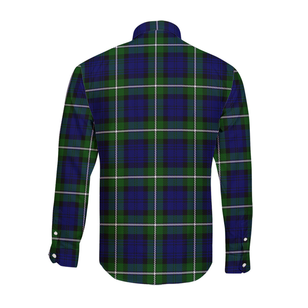 Bannerman Tartan Long Sleeve Button Up Shirt with Family Crest - Tartan Vibes Clothing