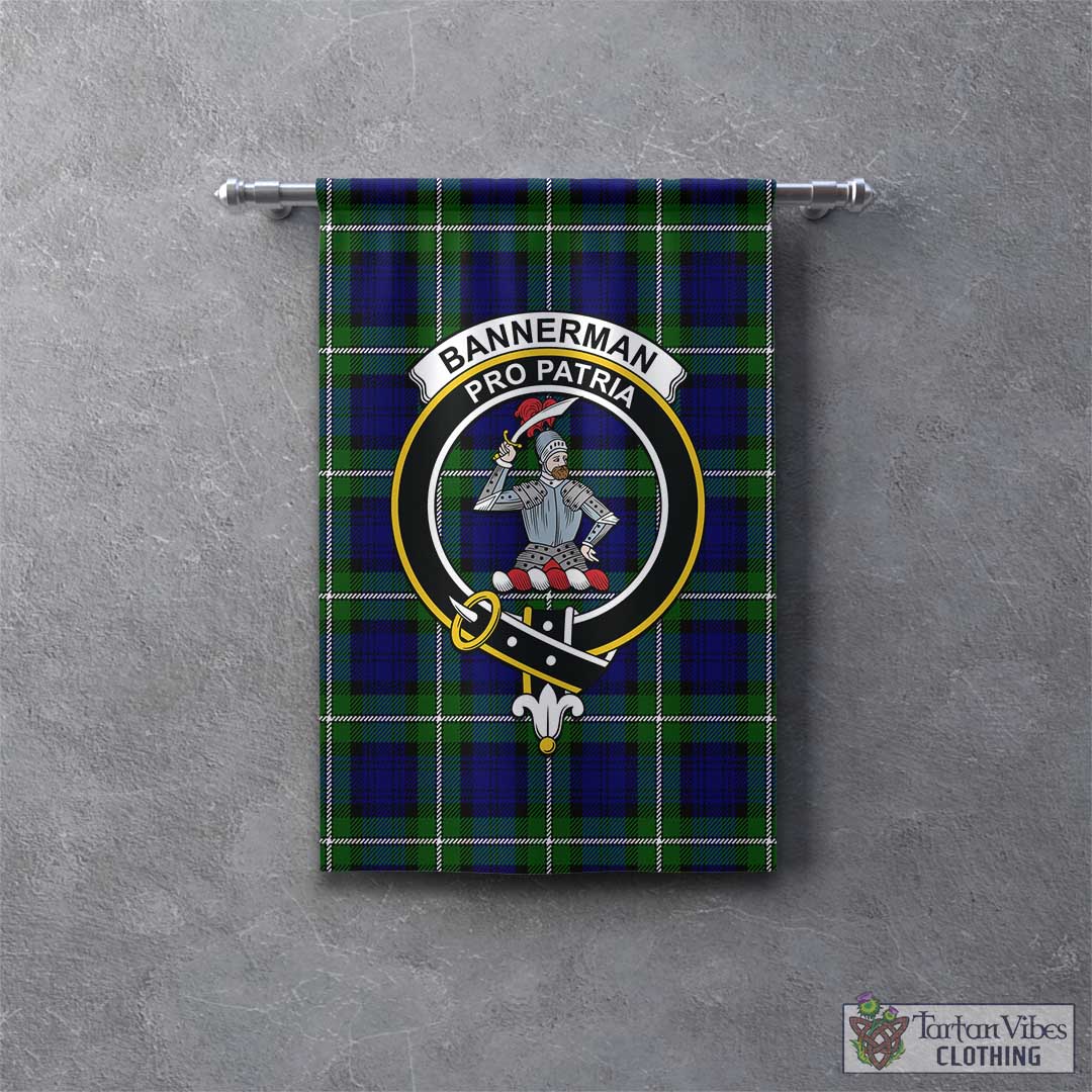Bannerman Tartan Gonfalon, Tartan Banner with Family Crest - Tartan Vibes Clothing