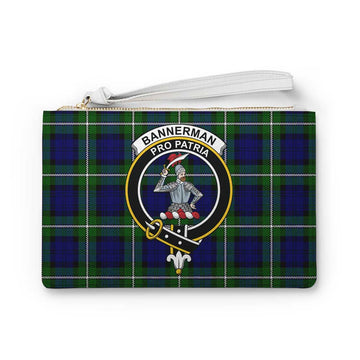 Tartan Vibes Clothing Bannerman Family Crest Tartan Clutch Bag