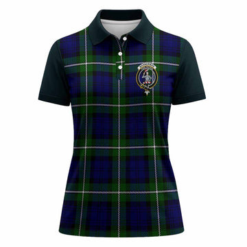 Bannerman Tartan Accent Women Polo Shirt with Family Crest