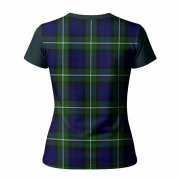 Bannerman Tartan Accent Women T shirt with Family Crest