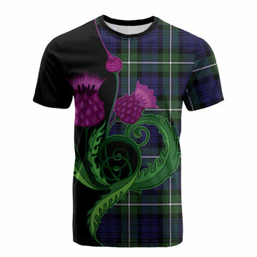 Bannerman Tartan Cotton T-shirt Traditional Scottish Thistle
