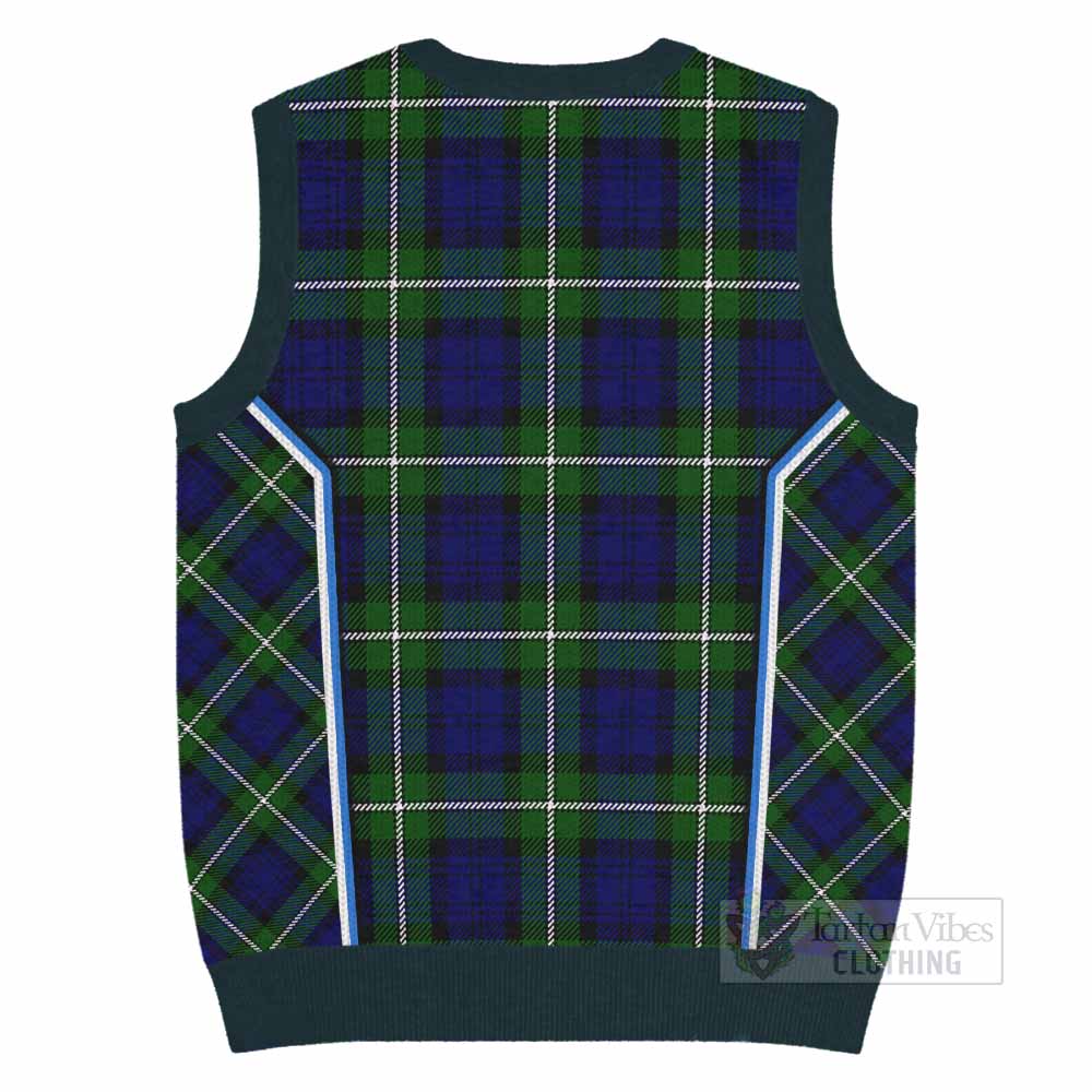 Bannerman Tartan Crest Knitted V-Neck Vest Scotland Coat of Arm Flag Style - Tartan Vibes Clothing