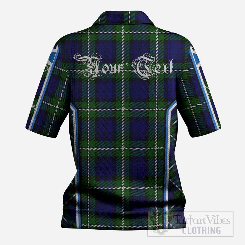 Bannerman Tartan Crest Women’s Polo Sweater Top Scotland Coat of Arm Flag Style
