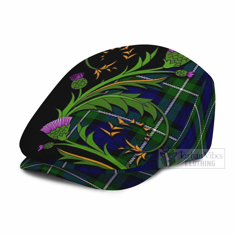Bannerman Tartan Flat Cap, Jeff Cap Scottish Thistle Pride Heritage Art