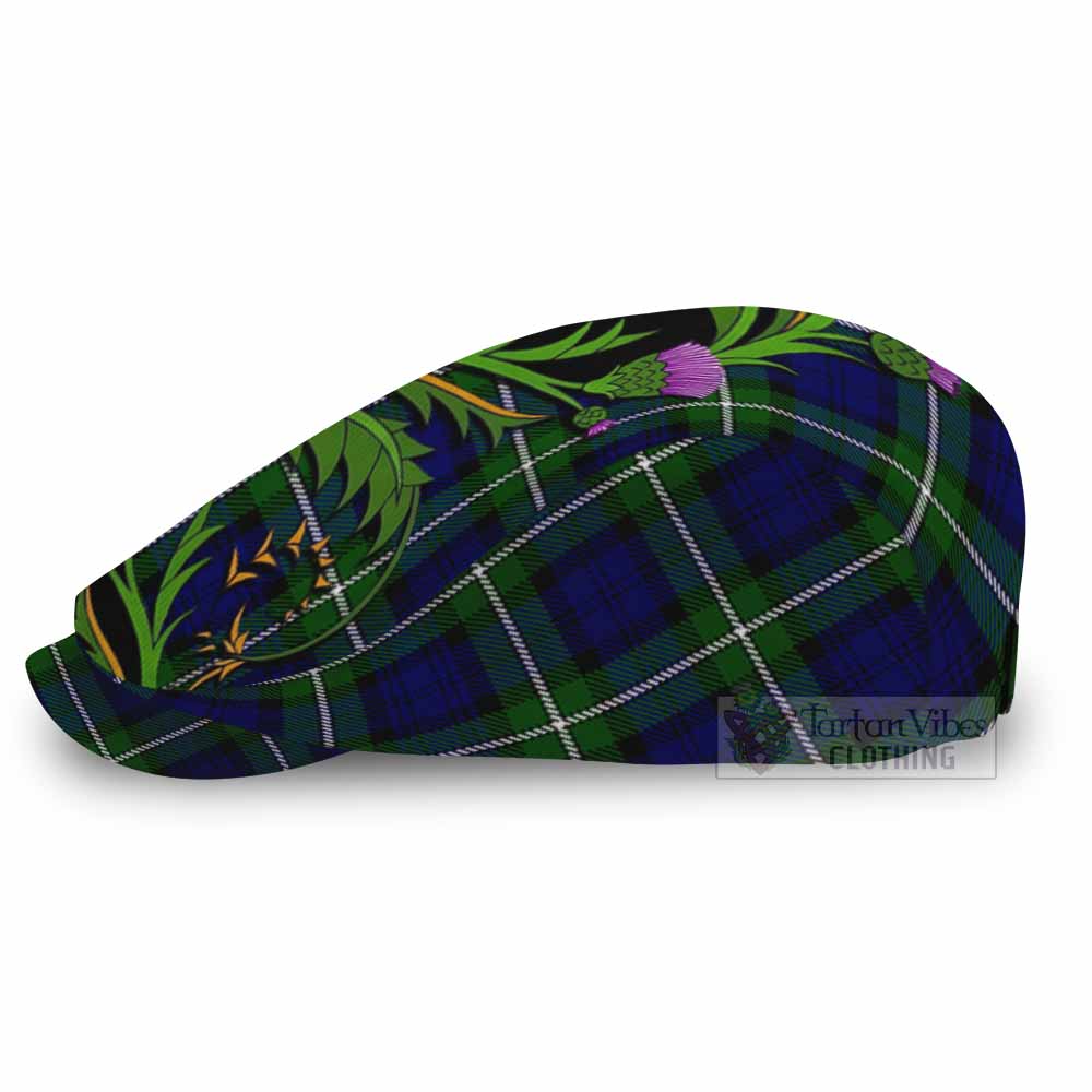 Bannerman Tartan Flat Cap, Jeff Cap Scottish Thistle Pride Heritage Art