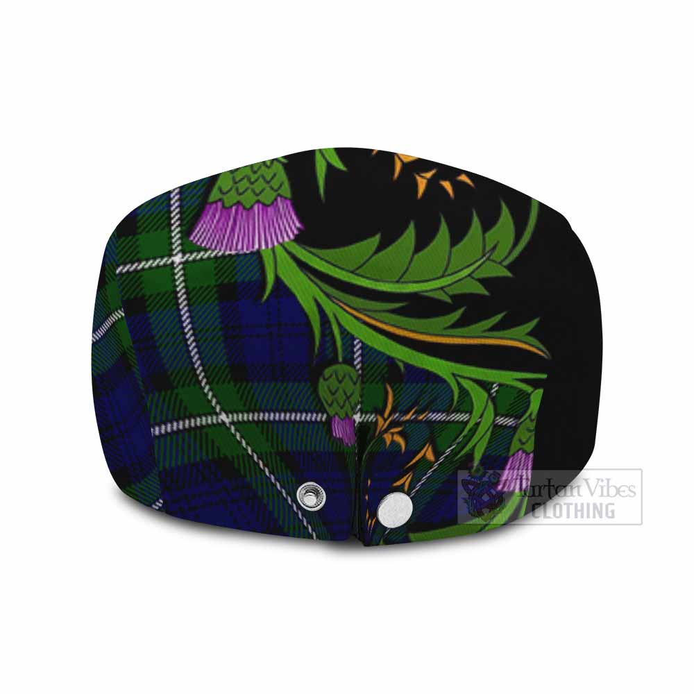 Bannerman Tartan Flat Cap, Jeff Cap Scottish Thistle Pride Heritage Art