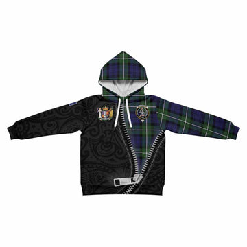 Bannerman Tartan Kid Hoodie New Zealand Pattern Unique Zipper Stylized