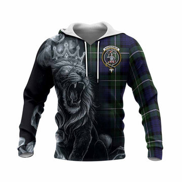 Bannerman Tartan Knitted Hoodie Roaring Lion Heritage