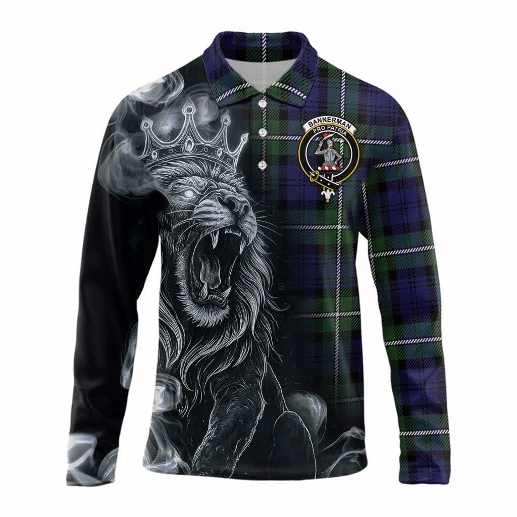Bannerman Tartan Long Sleeve Polo Shirt Roaring Lion Heritage