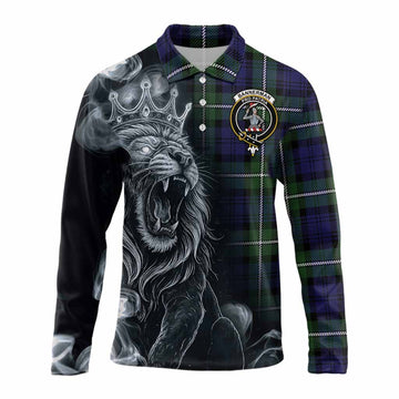 Bannerman Tartan Long Sleeve Polo Shirt Roaring Lion Heritage