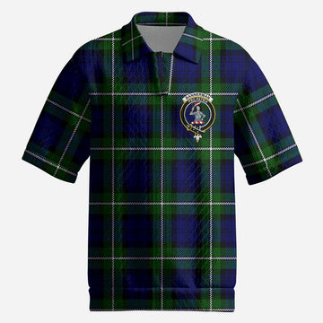 Bannerman Tartan Men’s Polo Sweater Top with Family Crest