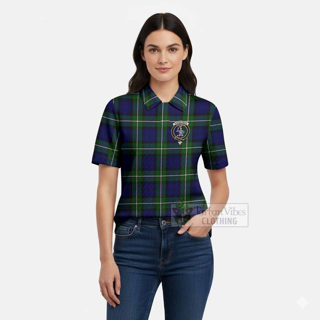 Bannerman Tartan Women’s Polo Sweater Top with Family Crest