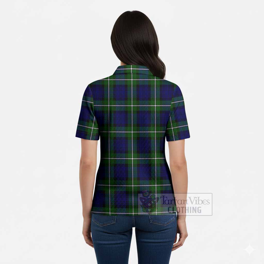 Bannerman Tartan Women’s Polo Sweater Top with Family Crest