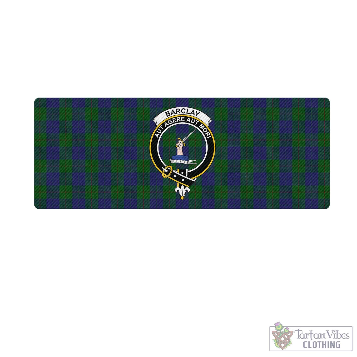 Tartan Vibes Clothing Barclay Tartan Mouse Pad with Family Crest